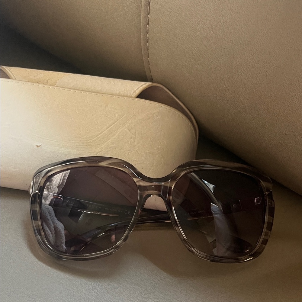 Valentino Tortoise Shell Sunglasses with Case